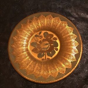 Vintage Etched Metal Plate